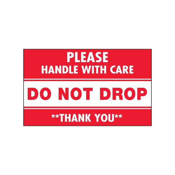 Bsc Preferred 3 x 5'' - ''Do Not Drop - Please Handle With Care ...