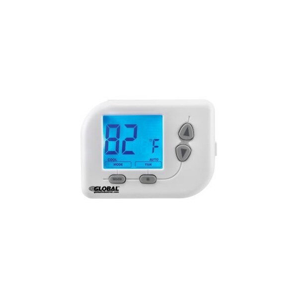 Global Equipment Programmable Thermostat, Heat, Cool, Off Mode, 5-1-1  Programmable WT030 | Zoro