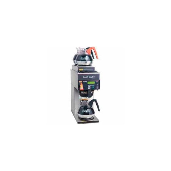 bunn axiom 12 cup automatic coffee brewer Bunn Axiom 0/6 Twin 12 Cup Automatic Coffee Brewer with 6 Lower Warmers,  120/208-240V- 38700.0015