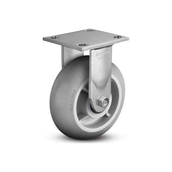 Colson 4 Series Rigid Plate Caster - Rubber on Polyolefin 8
