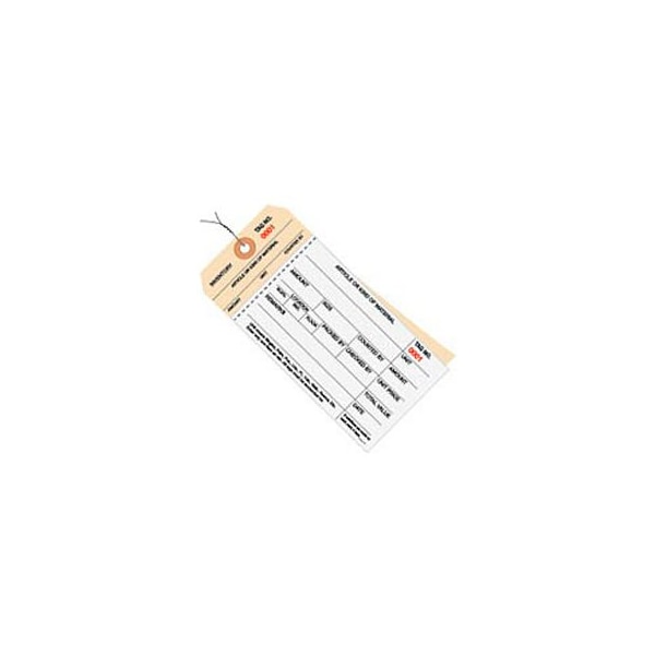 Box Packaging 2 Part Carbonless Stub Style Inventory Tags, 500-999, Pre ...