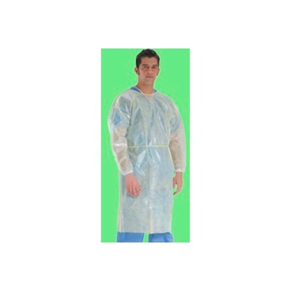Keystone Safety Laminated Polypropylene Isolation Gown, Rear Entry W ...