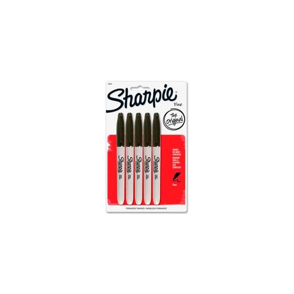 Sanford Black Permanent Marker, Fine Tip 30665PP Zoro
