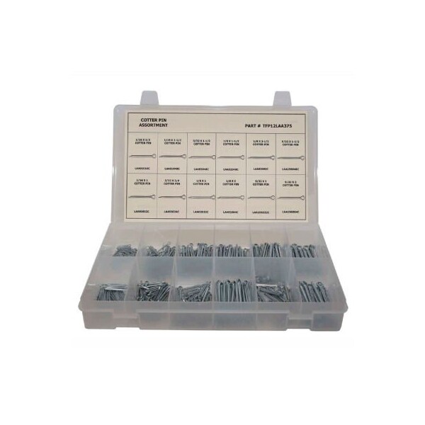 Titan Fasteners 375 Piece Cotter Pin Assortment - 1/16