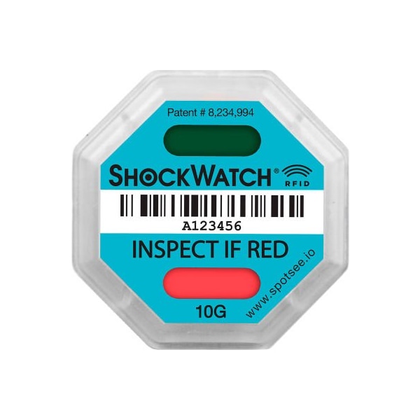 Shockwatch SpotSee ShockWatch RFID Impact Indicators, 10G Range, Teal ...