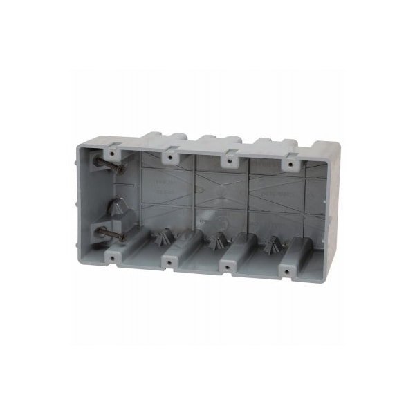 Southwire Electrical Box, 74 cu in, Romex Box Type, 4 Gangs, PVC ...