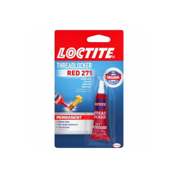 Henkel Threadlocker, 271, Red, Heavy Duty, Permanent, 6 mL Tube 209741 ...
