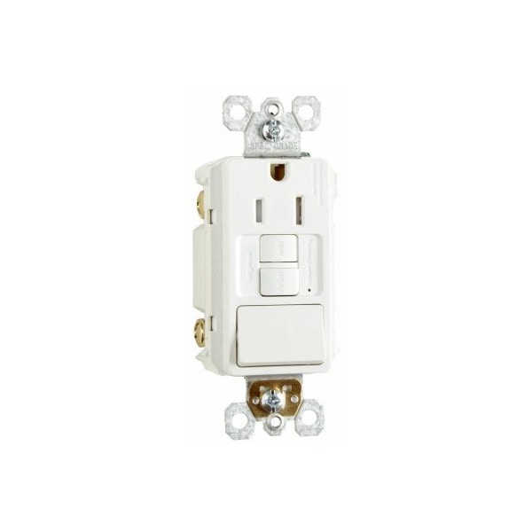 Pass & Seymour 15A WHT Swit Self GFCI 1597SWTTRWCCD4 | Zoro