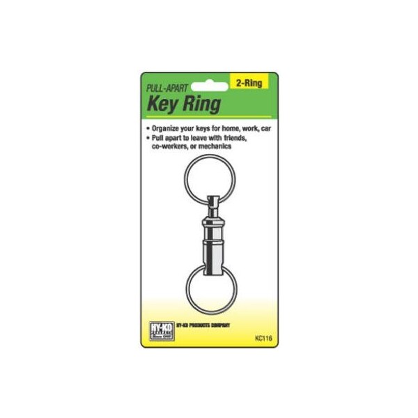 Hy-Ko Prod SLV Pull Apart Key Ring KC116 | Zoro
