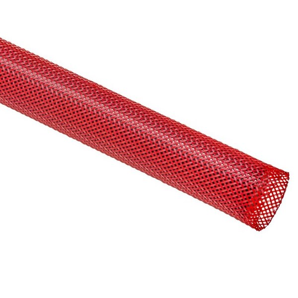 Flexo Techflex® Flexo® PET Expandable Braided Sleeving - 3/8 Inside  Diameter - 25' Long Spool - Red PET0.38-25-RD