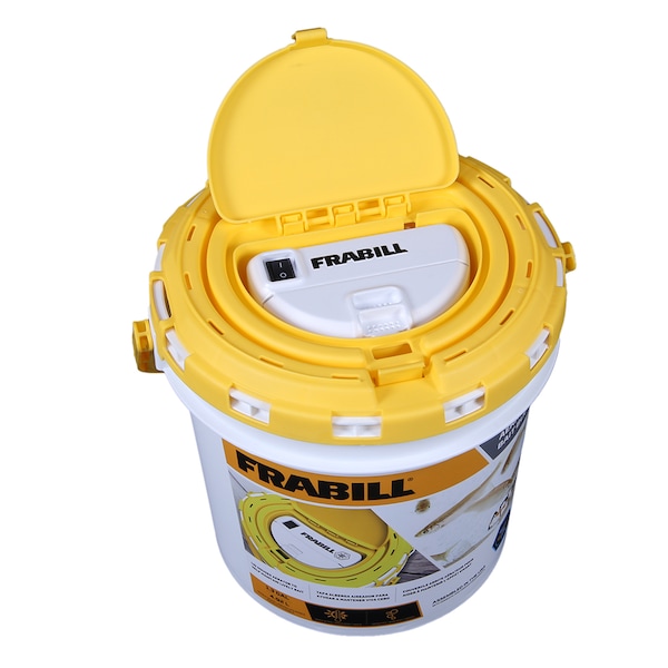 Frabill Dual Fish Bait Bucket with Aerator Built-In (4825)
