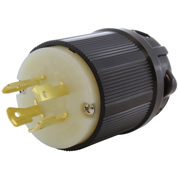 Ac Works Locking Plug, L16-20P, 20 A, 480V AC, Three Phase, Black ...