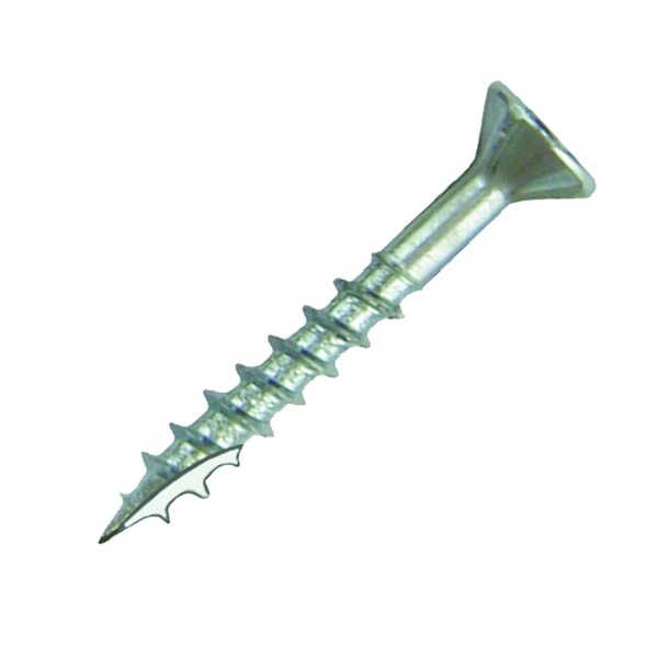 Csh Wood Screw, #8, 1-1/4 in, Zinc Plated Stainless Steel Flat Head ...