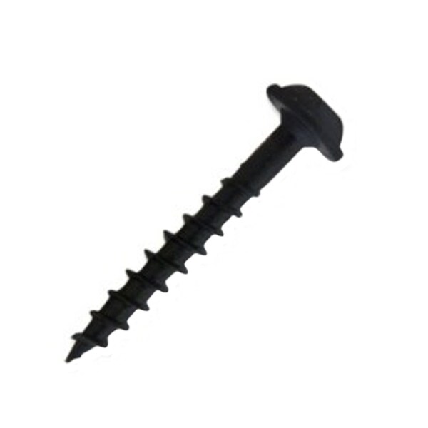 Csh Wood Screw, #8, 1-3/4 in, Black Stainless Steel Flange Round Head ...