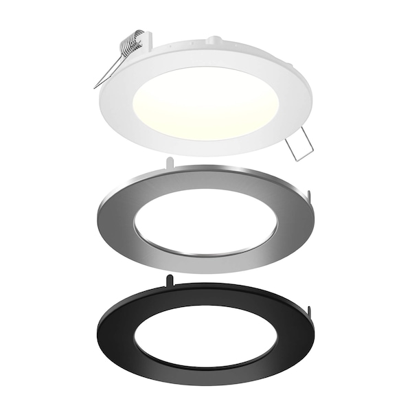 Dals 6 Inch Round LED Recessed Panel Light with Multi Trim SPN6-CC-3T ...