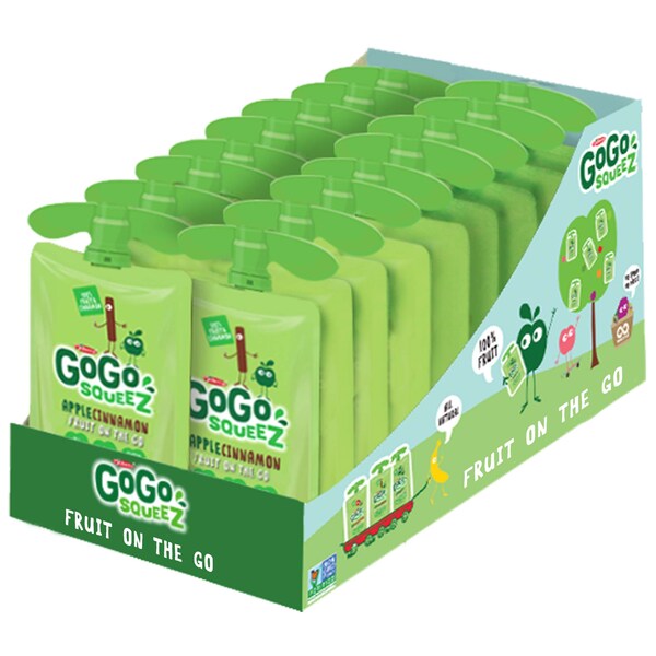 Gogo Rice Tag Gogo Squeez Apple Cinnamon Applesauce 3.2 oz. Pouch, PK18 221801 | Zoro
