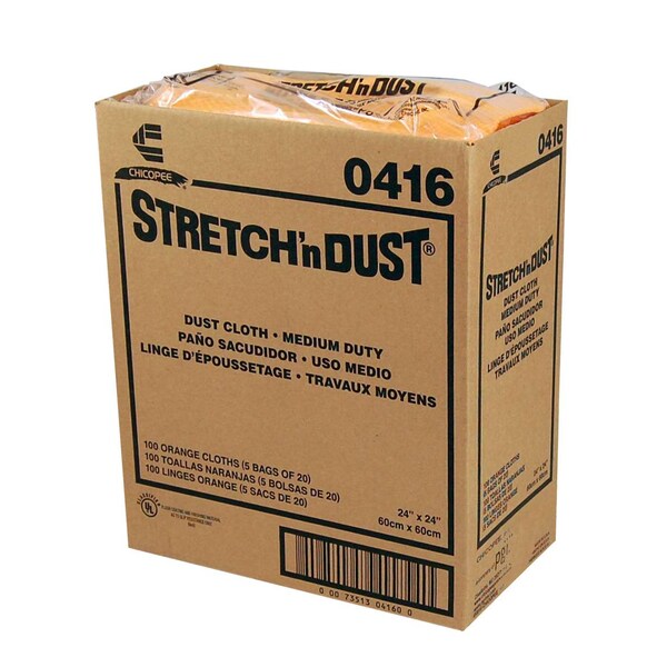 Chicopee 8673 Stretch'n Dust, Light Duty Dust Cloth, Light Yellow, 24-Inch x 24-Inch (Case of 150, 5 bags of 30