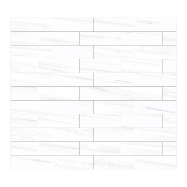 Andova Tiles SAMPLE-Doric 4 in. x 12 in. Ceramic Marble Look Subway ...