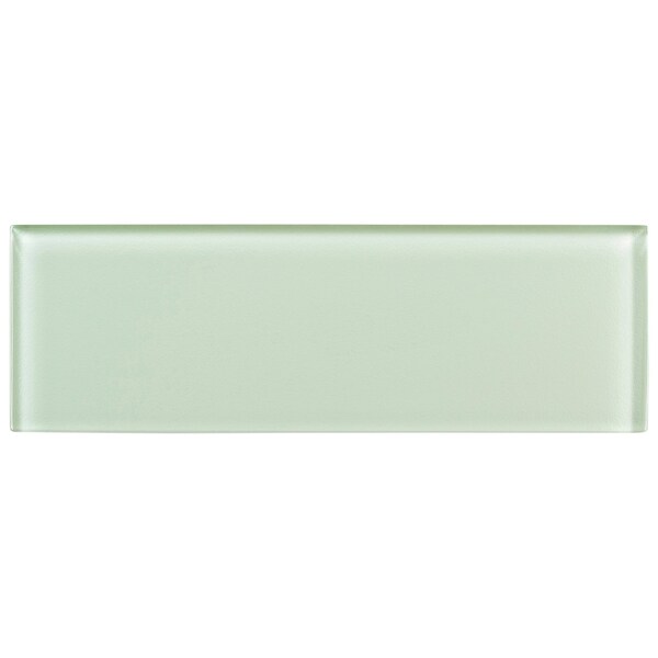 Andova Tiles Enchant-Elle Florette Green 4-in. x 12-in. Subway Polished ...
