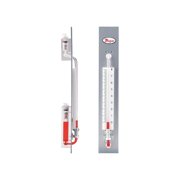 Dwyer Instruments Well-type manometer, range 0-24, 20 oz mercury ...