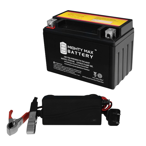 Mighty Max Battery YTX9-BS Replaces Triumph Street Triple R 2009