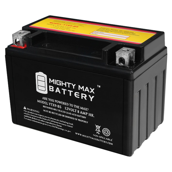 Mighty Max Battery YTX9-BS Replacement for Suzuki LT-Z400 Quadsport ATV Deep Cycle Battery