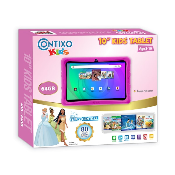 Contixo 10-Inch Kids 64GB HD Tablet K103-A Pink Zoro