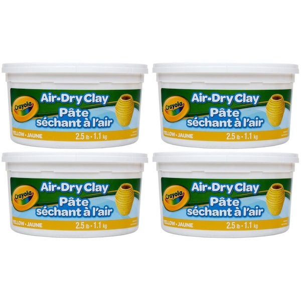 Crayola Air Dry Clay - 2.5lb Yellow Modeling Clay For Kids Crafts
