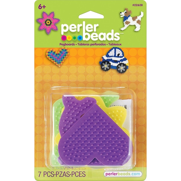 Small Fun Shaped Pegboards for Fuse Beads, Pack of 5
