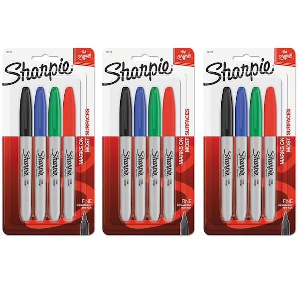 Sharpie Fine Point Permanent Marker - Red - Permanent Markers / Pens