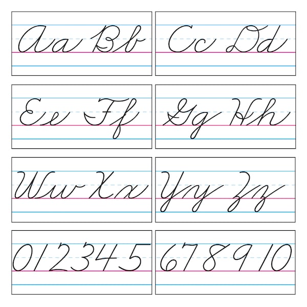 TREND ENTERPRISES INC. Basic Alphabet Zaner-Bloser Cursive Bulletin ...