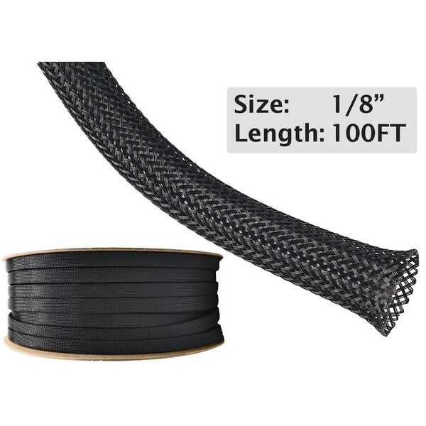 Electriduct ED PET Expandable Braided Sleeving- 1/8 x 100ft