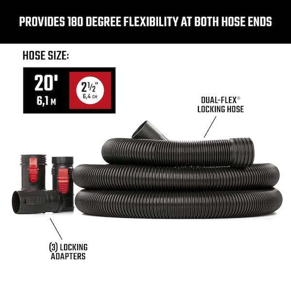 Craftsman 2-1/2 in. x 20 ft. POS-I-LOCK Wet/Dry Vacuum Hose