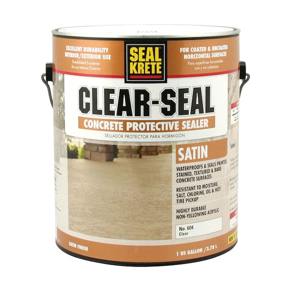 Seal-Krete Seal-Krete Satin Clear Concrete Sealer gal 604001 Zoro
