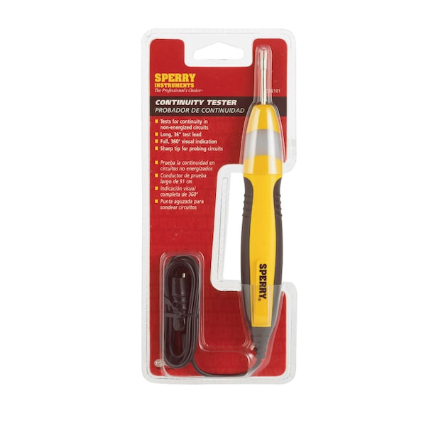 Sperry Continuity Tester - Heavy Duty (36" Leads, Yellow)