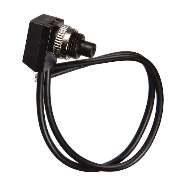 Jandorf 6 amps Single Pole Push Button Appliance Switch Black 1 pk ...