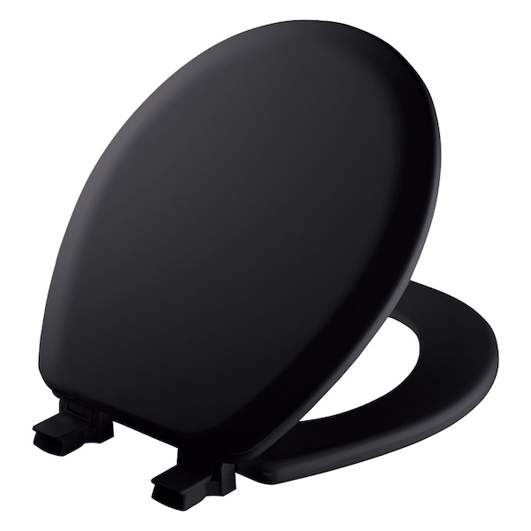 Mayfair 41EC 047 Sedile WC In Legno Nero Con Cerniere A Sgancio Rapido – Forma Rotonda, 36,5 X 43,8 Cm - 3
