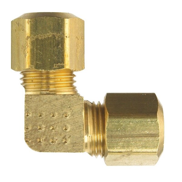 Jmf Company 1/4 in. Compression X 1/4 in. D Compression Yellow Brass Elbow  4338166