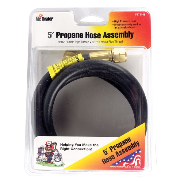 Mr. Heater Hose+Fittings Lp 9/16F5' F276148 | Zoro