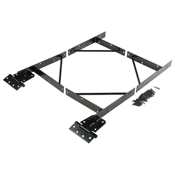 Gate Sign Icon National Hardware 3.74 in. L Black Steel Anti-Sag Gate Kit 1 pk N109 ...