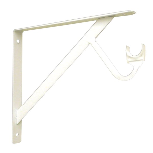 Knape & Vogt John Sterling Black Steel Bracket 8 in. L 125 lb