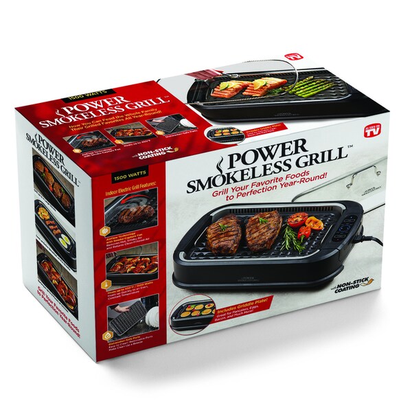 New Power Smokeless Indoor Electric Grill Power 1500 Watts Grill w