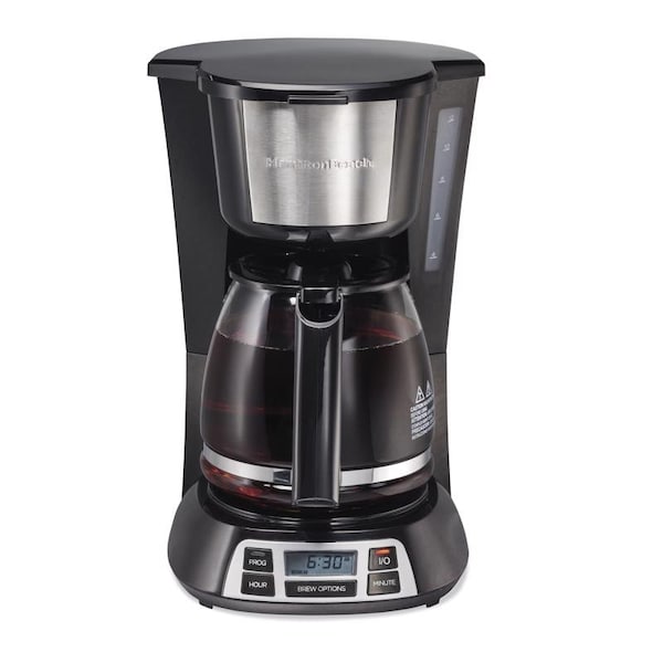 12 Cup Programmable Coffee Maker, Stainless Steel Accents