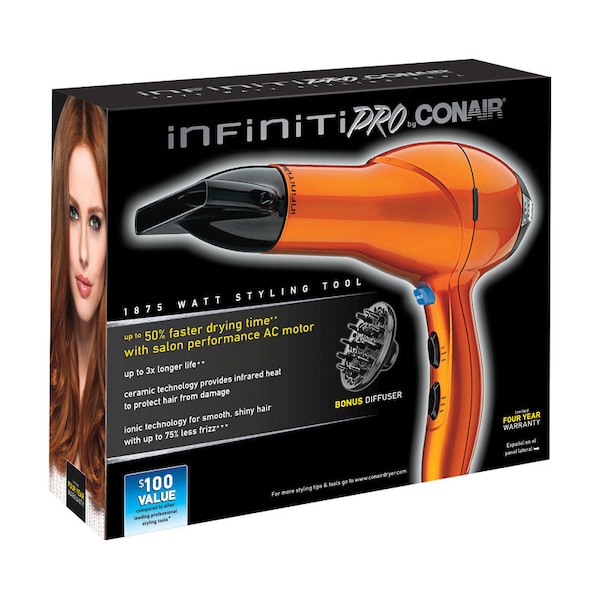 Hair Styling Infiniti Pro Conair Hair Dryer Yellow INFINITI PRO