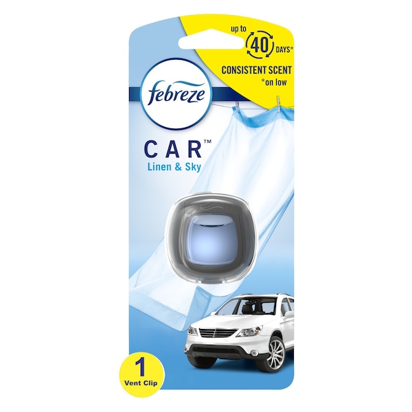Febreze Car Linen and Sky Scent Car Air Freshener 0.06 oz Liquid  037000811138