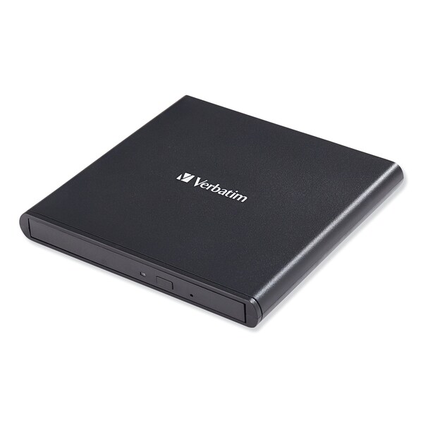 Verbatim External Slimline CD/DVD Writer, 8X DVD Write Speed/24X CD ...