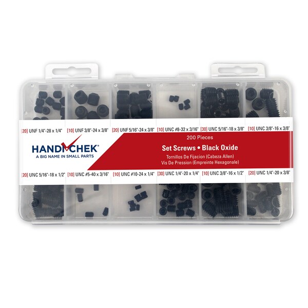 Handi-Chek Set Screw Assort 200pc Handi-Chek DISP-SET200HC | Zoro