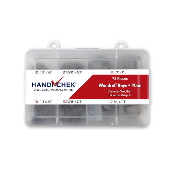 Handi-Chek Woodruff Key Assortment 72pc DISP-WKC072 | Zoro