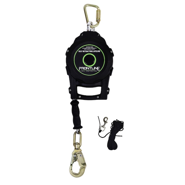 Frontline Fall Protection Rpgc50 Frontline RPGC Self-Retracting Lifeline, 50 ft Length, 1 Leg(s), 310 ...