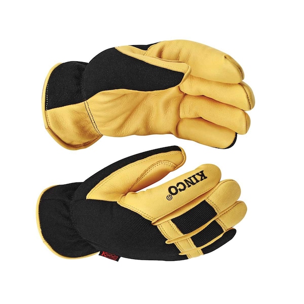 Large Kinco 101HK-L Lined Premium Grain Deerskin & Synthetic Hybrid Glove 